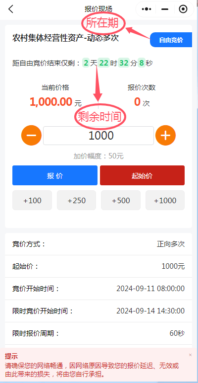 泉州市农村产权流转交易平台参与竞价流程