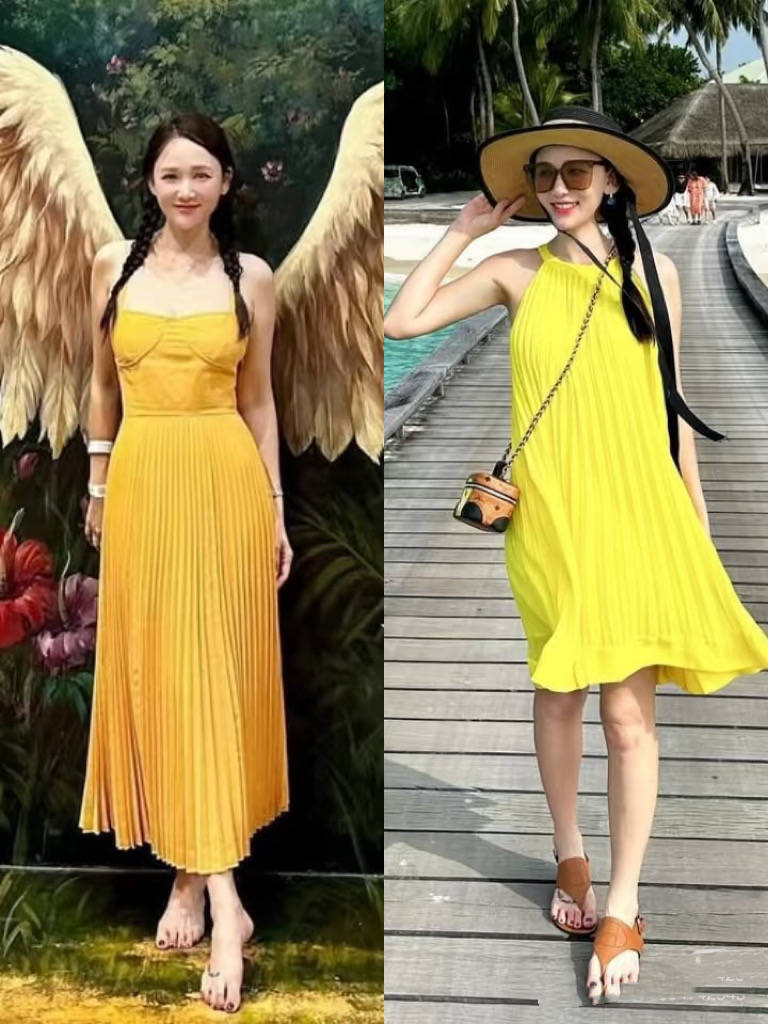 46岁陈乔恩美回春，度假风穿搭俏皮又可爱，快来抄作业吧