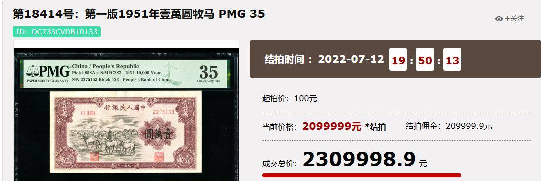 卖了230万,人民币中的币王,找到一张就发财了!