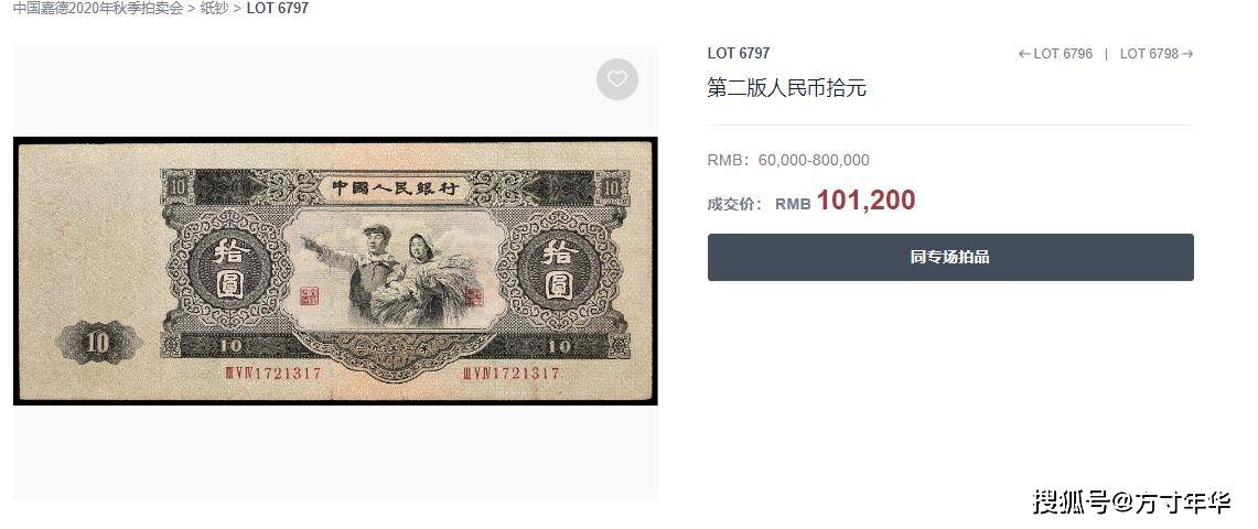 价值十几万元的10元纸币,你知道是哪张吗?二版币中的大黑拾